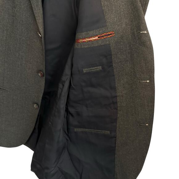 J.Crew Ludlow Men’s 40R Grey 100% Italian Wool Blazer – Modern Fit 3 Button - Picture 6 of 12